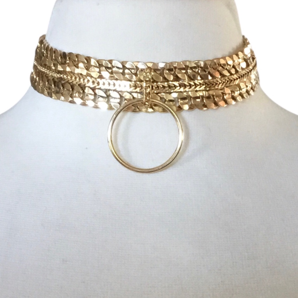 Dannijo Gold Choker Statement Necklace
